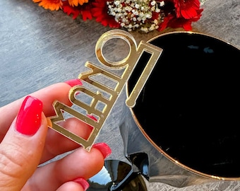 Wine glass charms, personalized Wine glass markers, Custom wine charms, Wedding wine charms