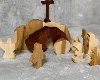 Christliche Geschenke Er ist auferstanden Religiöse Geschenke Ostergeschenke Osterdekor Auferstehungsszene Ostern Kunstdekor Ostern Tischdekor Religiöses Dekor