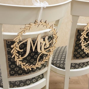 Mr & Mrs wood sign Mr and Mrs wedding signs gold painted signs Mr and Mrs chair signs Mr and Mrs wooden Custom signs Mr and Mrs chair decor