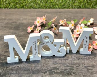 White letters Freestanding Wedding Letter FreeStanding letters Wooden wedding Letter Wooden numbers large wooden letters Wood blanks Oak
