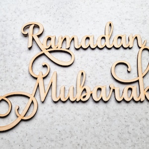 RAMADAN Mubarak TEKEN Eid decoratie RAMADAN Mubarak decor Eid Mubarak decoratie lasergesneden couvert Bismillah teken Mubarak teken