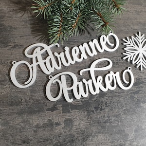 Aangepaste kerstsokken Gepersonaliseerde kerstsokken Tags Kerstcadeau-tag Kerstlabels Present-tags Naam Ornament-tags