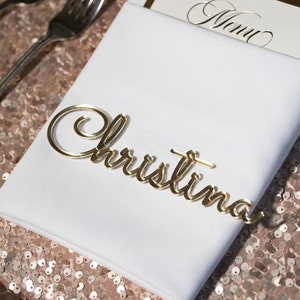 Tarjetas de lugar con espejo dorado, letreros con nombre cortados con láser en acrílico, tarjetas de lugar para bodas, letreros para cenas, tarjetas de lugar para bodas, tarjetas legibles
