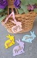 Easter Basket Tags Bunny Easter Tags Personalised Rabbit Easter Basket Tags Name Easter Decoration custom Easter Place cards Easter Gifts 