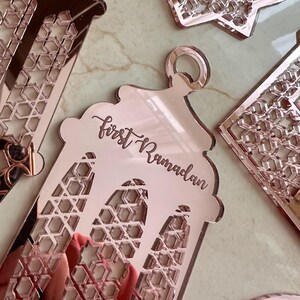 Set von 5 EID Dekor Islamische Laterne benutzerdefinierte Eid Dekoration Ramadan Mubarak Sterne Ramadan Kareem Ramadan Eid Islamisch Symbol Dekor Islamisches Zeichen