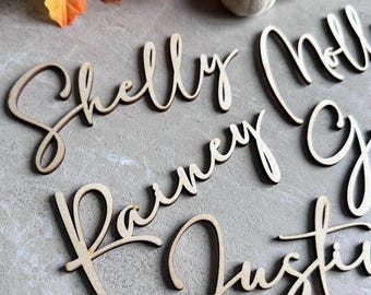Laser cut Place cards, custom  Wedding place cards, personalized family Party Decoration