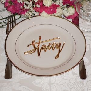 Gold mirror place cards Gold Wedding cards Silver mirror place cards Acrylic laser cut place cards name cards wedding acryl table