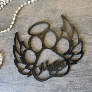 Custom Pet Memorial Ornament Dog Angel Wings Ornament Personalized Paw ...