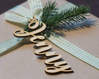 Merry Christmas-cadeaukaartjes hout, kerstkaartjes, houten cadeaukaartjes, rustieke cadeaukaartjes, kerstcadeauverpakking Lasergesneden tag decor