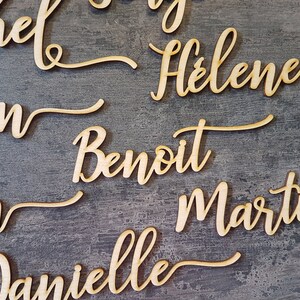 Place cards Wedding place cards Custom Laser Cut Names Place Setting Sign Dinner Party Place Card Wedding Escort Card Party Decoration image 7