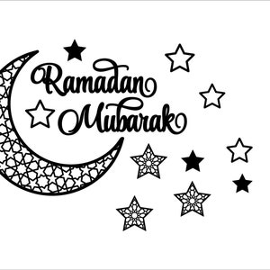 EID Decor Eid Decoration Ramadan Moon Ramadan Mubarak sign Ramadan Kareem Ramadan Eid moon Islamic wall decor Islamic wooden sign image 8