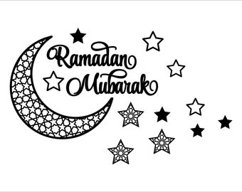 Eid Mubarak deurbordjes, 2 stuks, houten bordjes om op te hangen