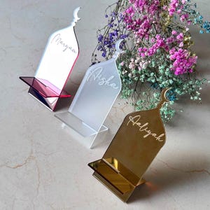 Porte-date du ramadan personnalisé décoration de table iftar de l'Aïd décoration du ramadan décoration iftar affichage de la date en acrylique cadeau du ramadan cotillons cadeau de l'Aïd