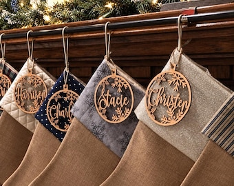 Custom Laser Cut Wood Christmas Ornament, Personalized Bauble Decor