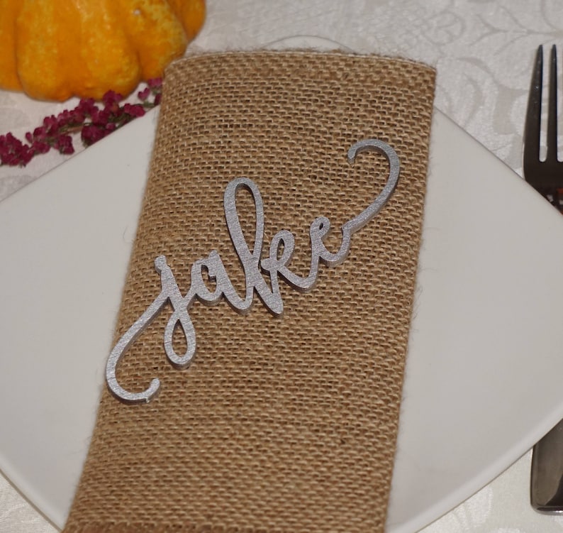 Custom Laser Cut Names Dinner Place Cards Wedding Place Cards Etsy