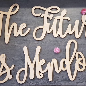 Cartello per addio al nubilato Cartello da parete con foto di matrimonio Cartello per futura signora Cartello in legno personalizzato Cartelli personalizzati Cartelli per matrimonio personalizzati Nome grande
