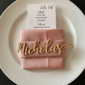 Wedding Place cards Custom Laser Cut Names rustic wedding Place Setting Sign Dinner Party Place Card Wedding Escort Card Party Decoration