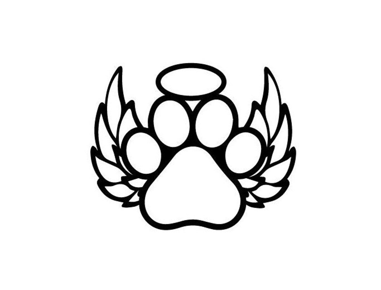 Custom Pet Memorial Ornament Dog Angel Wings Ornament Personalized Paw ...