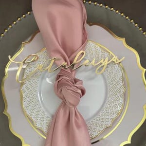 Gold Mirror place cards Luxury Wedding Place Cards Gold Mirror TAGS Laser cut names Acrylic Wedding Cards Wedding Decor Table CUSTOM Event