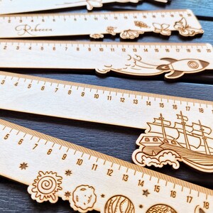 Personalized Wooden Ruler Custom Ruler Laser Cut Ruler Engraved Ruler ...