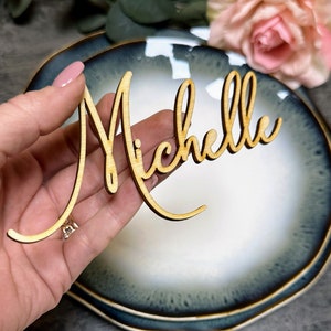 Noms de lieu de mariage Prénoms en bois découpés au laser Cadeaux de mariage pour les invités Prénoms en bois au laser Prénoms en bois découpés au laser Etiquettes pour mariage