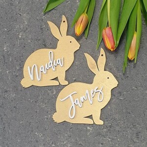 Bunny Basket Tags Bunny Easter Tags Personalised Rabbit Easter Basket Tags Name Easter Decoration custom Easter Place cards Easter Gifts