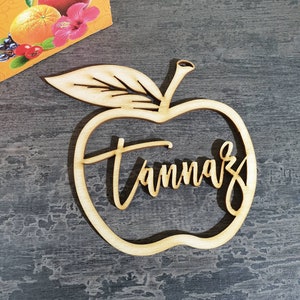 Decoración de mesa de Rosh Hashaná Tarjetas de lugar de Rosh Hashaná Tarjetas de lugar judías Tarjetas de lugar de manzana de Rosh Hashaná Etiquetas de regalo judías de ROSH HASHANAH