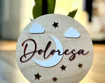 Baby wood sign, newborn baby nursery decor, Newborn milestone signs