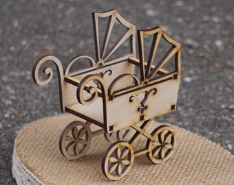 Decorative carriage Baby Shower Carriage Baby carriage decor toy carriage wooden carriage baby shower tags for favors baby shower decoration