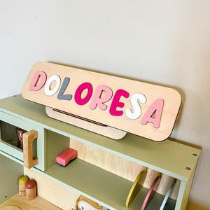 Wooden Name Puzzle Wooden Toys for Toddler Baby Gift Personalize Puzzle Year Old Girl Gift Baby Girl Gift Montessori Toys 3 Year Old