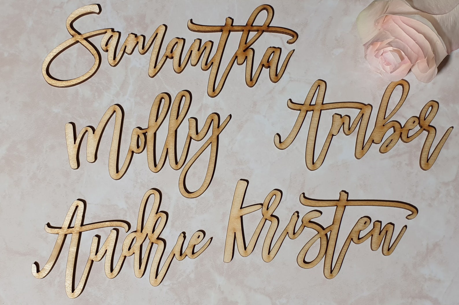 Laser Cut Names Place Cards Wedding Place Cards Custom Place Etsy