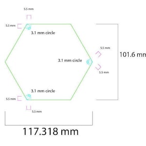 Acrylic Blanks Hexagon acrylic SET OF 24 Twilight Imperium 4 Fleet Stand Blanks Acrylic Tiles