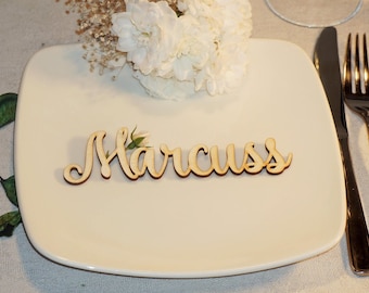 Wedding table decor Wedding decor Wedding place cards laser cut Wedding cards Place Cards Wedding dinner place cards Laser cut names