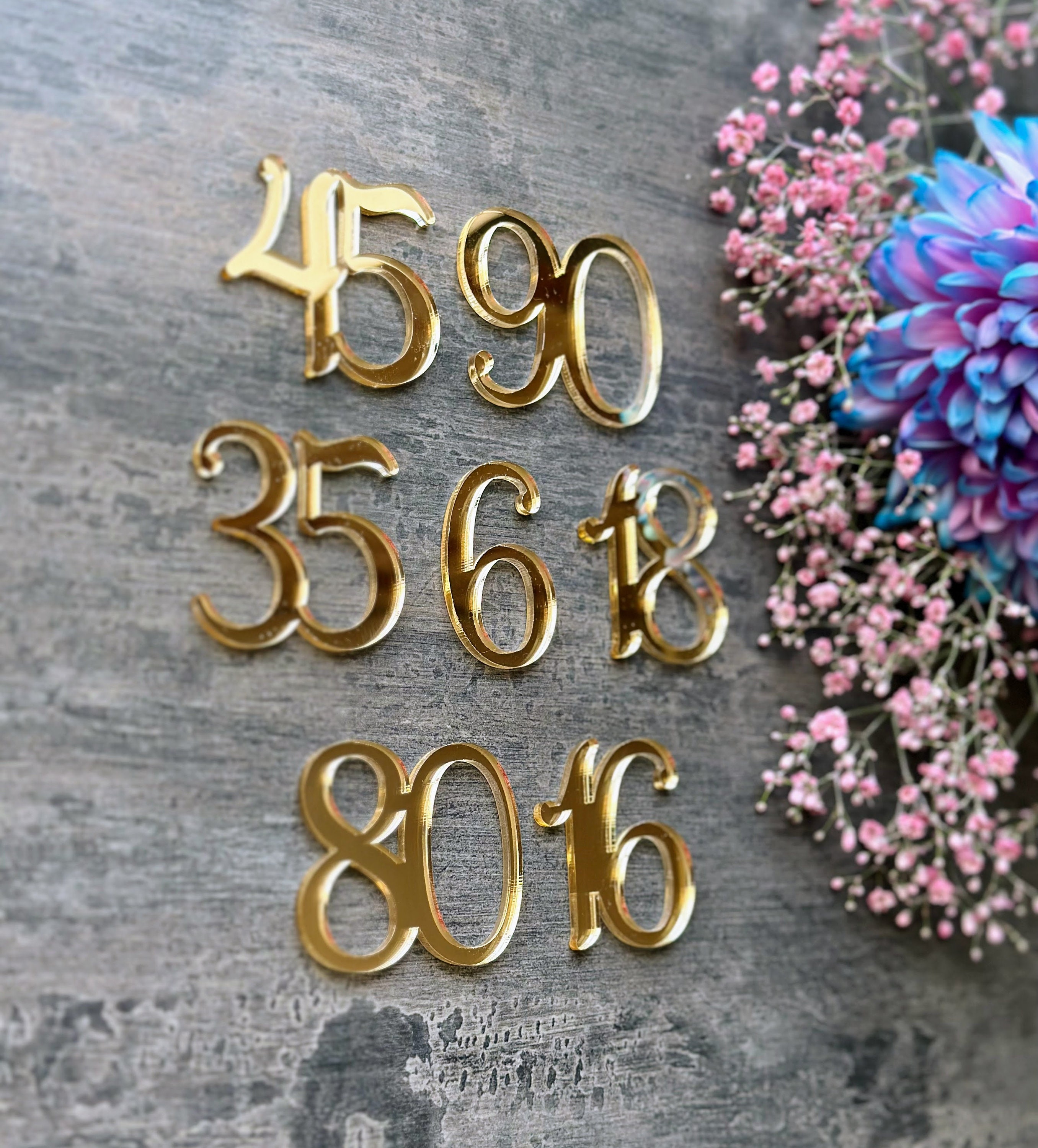 Acrylic Numbers Custom Number Craft Lasercut Numbers Wedding Numbers ...