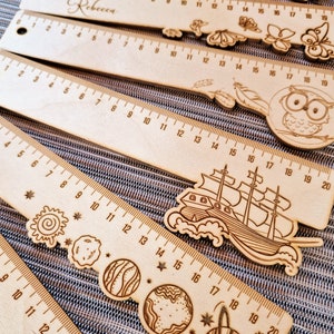 Personalized Wooden Ruler Custom Ruler Laser Cut Ruler Engraved Ruler ...