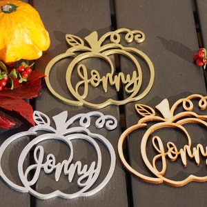 Thanksgiving table decor thanksgiving decorations ideas thanksgiving place cards pumpkin place cards Thanksgiving Table Settings image 3