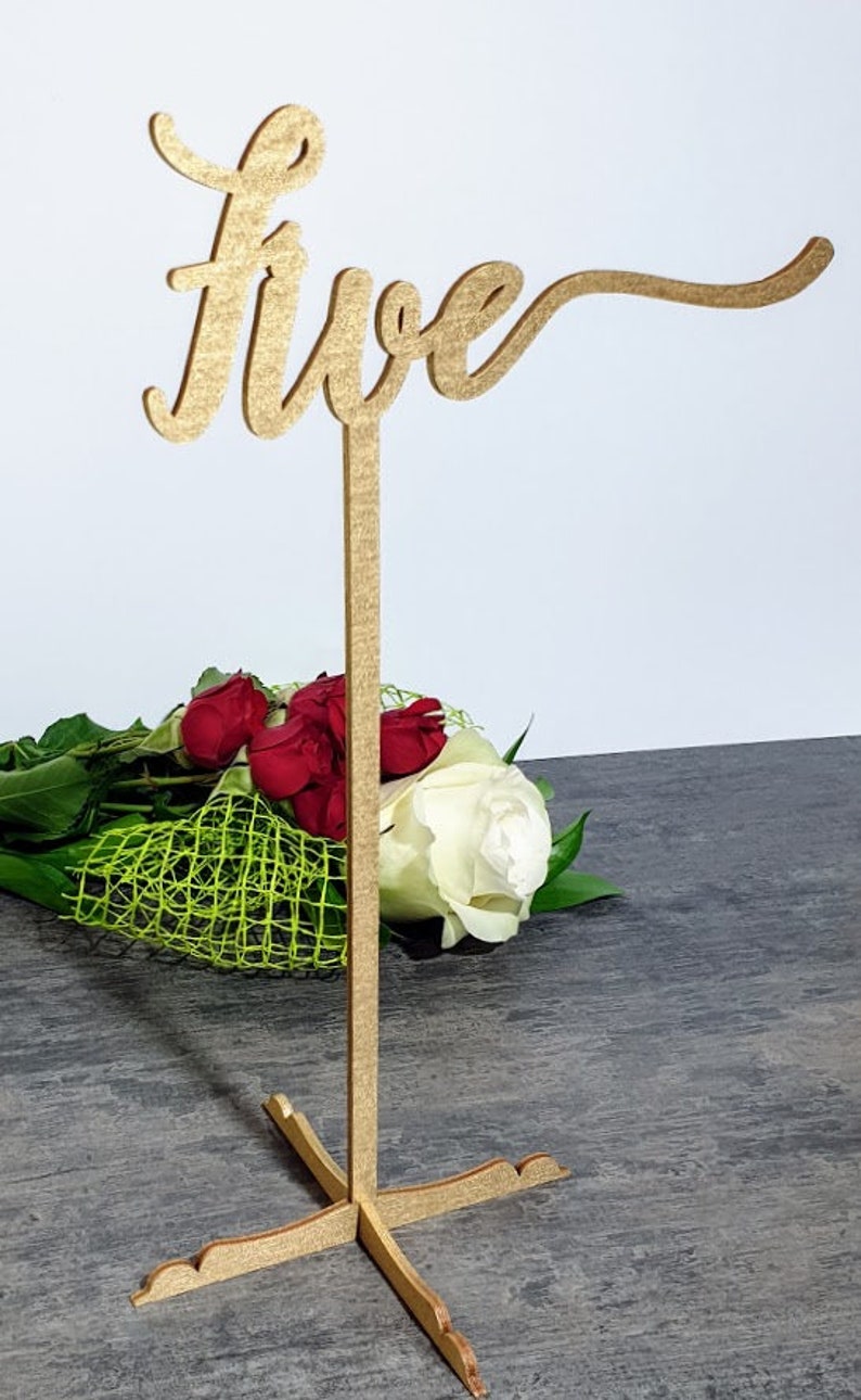 Houten tafel nummers bruiloft tabel getallen tekst tabel | Etsy