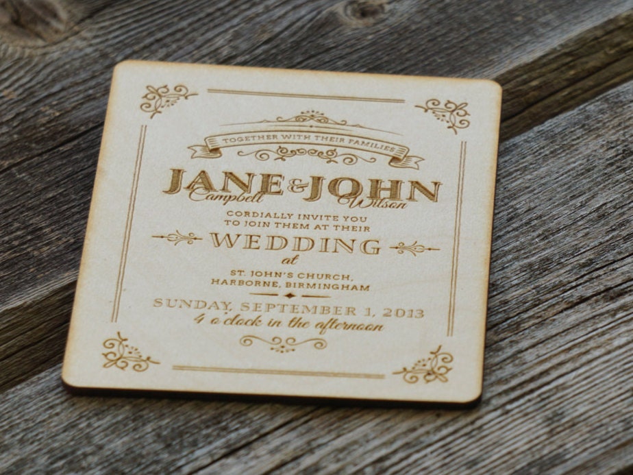 Gold Mirror Menu Card Engraved Wood Menu Gold Mirror Menu Etsy