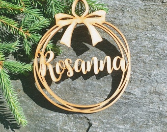 CHRISTMAS tree baubles Christmas tree decors personalized ornament laser cut names CHRISTMAS gift tags custom name Decor
