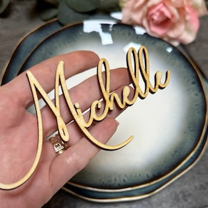 Segnaposto per matrimonio, nomi in legno tagliati al laser, bomboniere per gli ospiti, nomi in legno tagliati al laser, nomi in legno tagliati al laser, targhette identificative per matrimonio