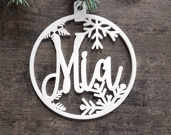 CHRISTMAS custom baubles Christmas baubles personalized ornament laser cut names CHRISTMAS custom gift tags with year and name Decor