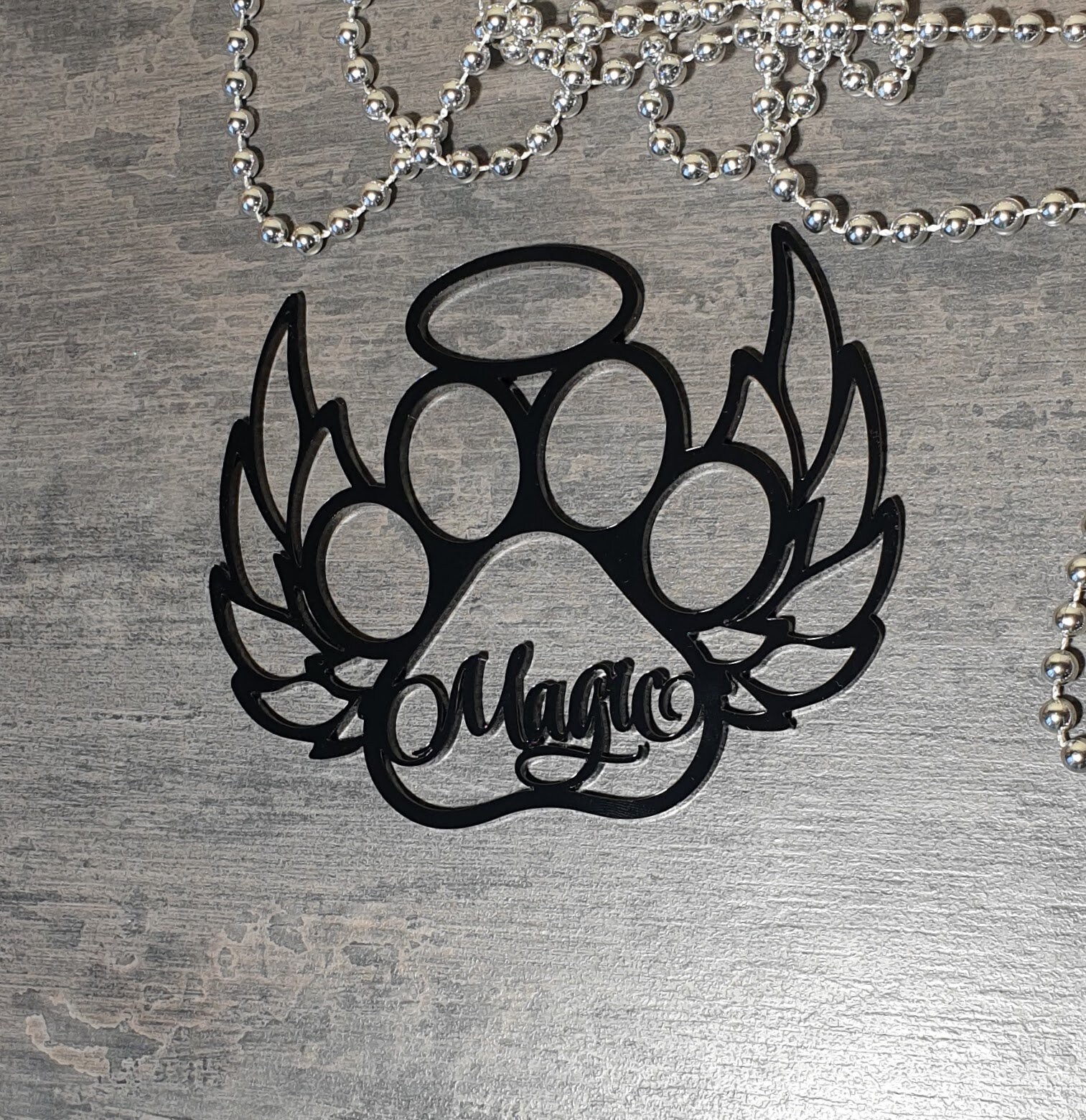 Custom Pet Memorial Ornament Dog Angel Wings Ornament Personalized Paw ...