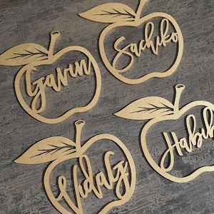 Segnaposto Apple Decorazione per la tavola del Ringraziamento Idee per decorazioni per il Ringraziamento Segnaposto Apple Decorazione per la tavola del Ringraziamento