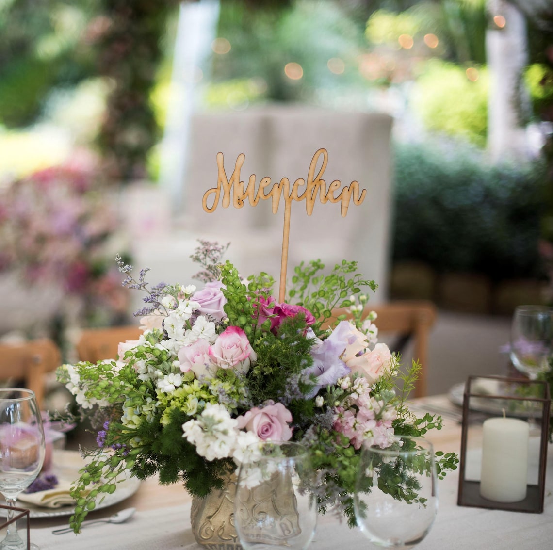 Custom TABLE NAMES Wooden Custom Wedding Table Name Topper Etsy