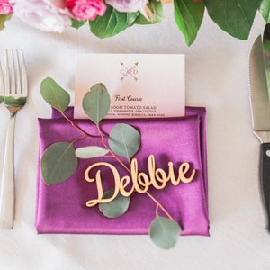 50 wedding place cards Custom Laser Cut Names wood Place Setting wooden Sign Dinner Party Place Card Wedding Escort Card Decoration