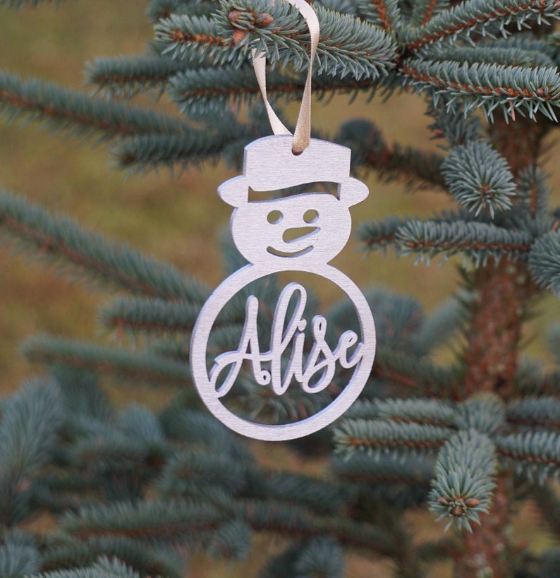 christmas snowman ornaments christmas bauble wood with name CHRISTMAS custom gift tags with name Christmas gift Decor CHRISTMAS gift tags