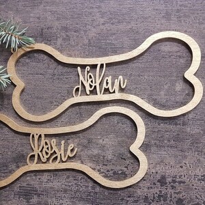 Dog bone Christmas Dog Stockings Christmas stocking personalized tags for Dog Bone Shape Custom bone dog
