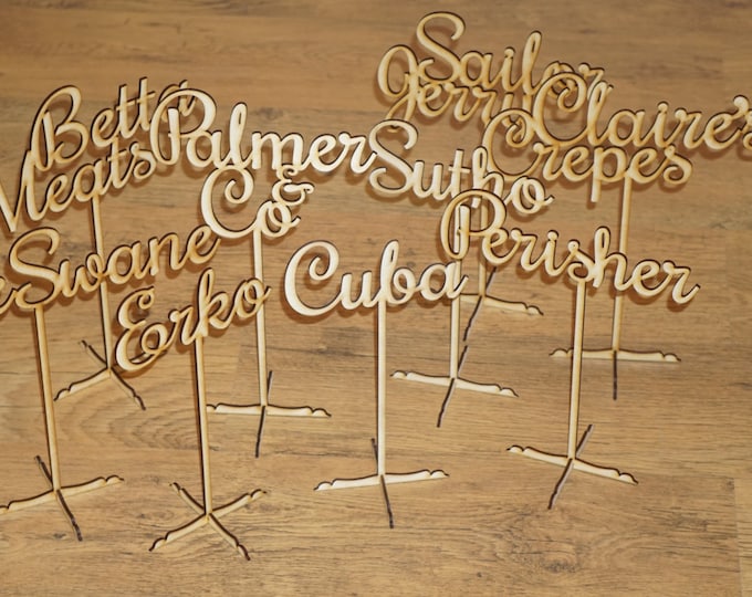 Table Topper Name Custom TABLE NAMES Wooden Custom Wedding Table Name Topper Personalised ...