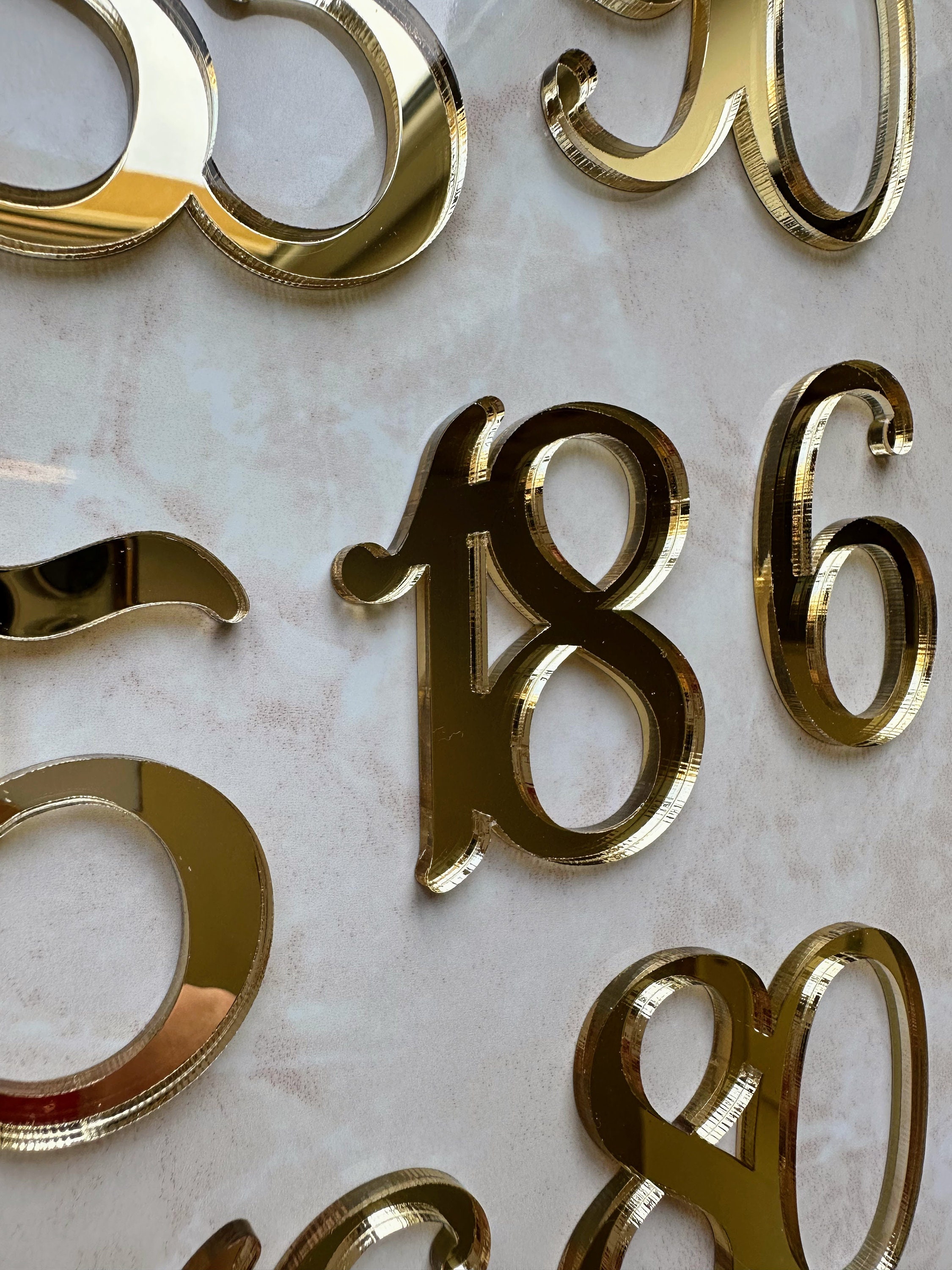 Acrylic Number Insert Acrylic Numbers Custom Number Craft Lasercut Numbers Wedding Numbers ...