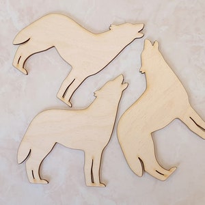 Wooden wolf Wood blanks plywood blanks wolf shape acrylic blanks shapes Birch wolfs Plywood unfinished wolf Blanks for wooden wolf signs